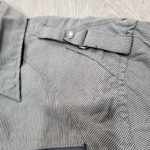 Roar Mens Gray Embroidered Shoulder Strap Pearl Snap Button Front Shirt Size XL - Picture 4 of 10